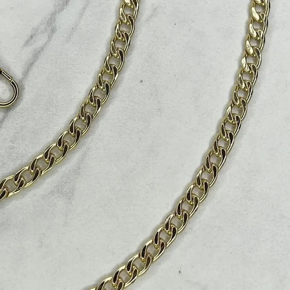 Gold Tone Skinny Chain Link Purse Handbag Bag Replacement Strap ✨